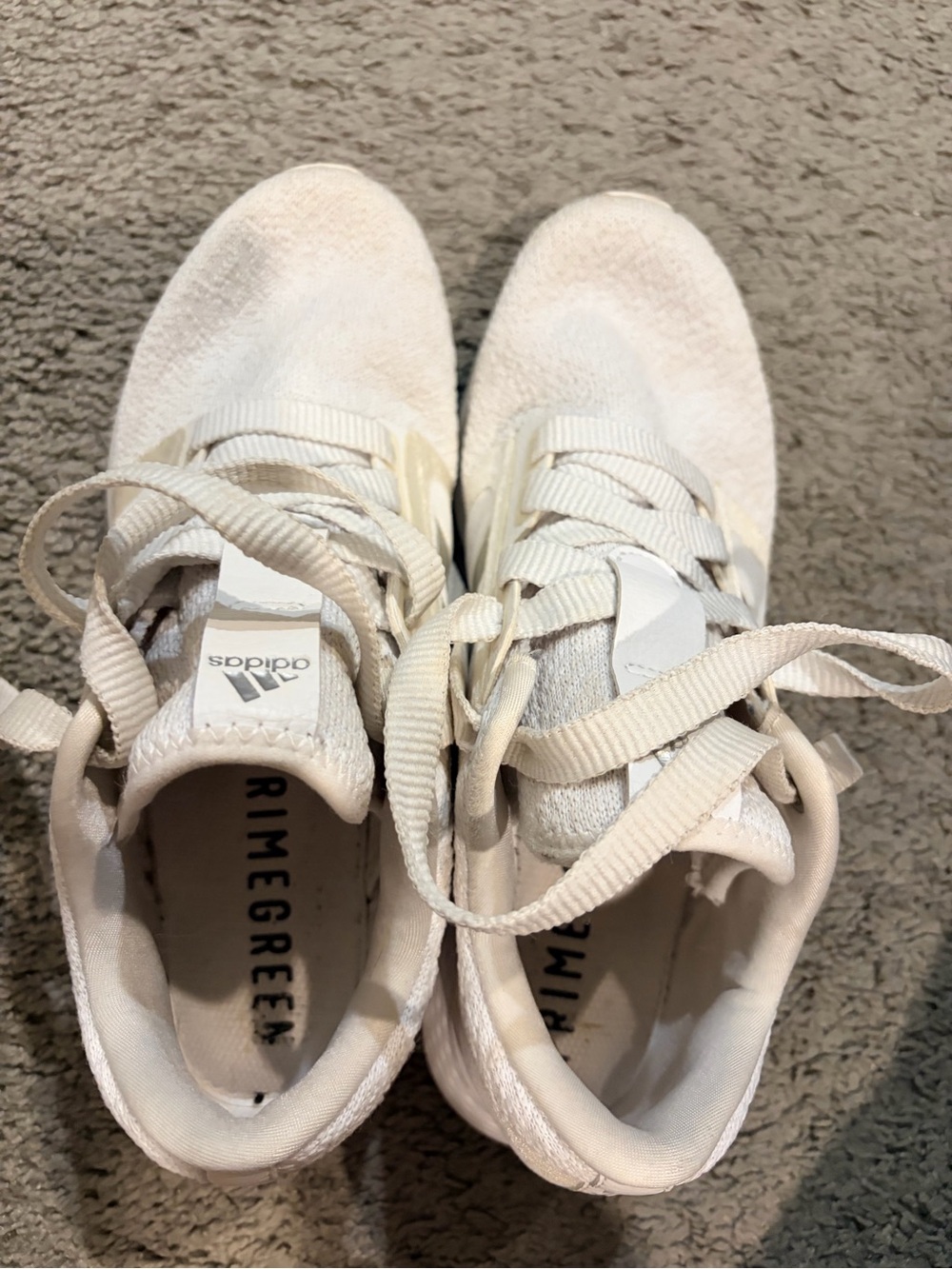 adidas Cream/White Primegreen Lightweight Trainers
